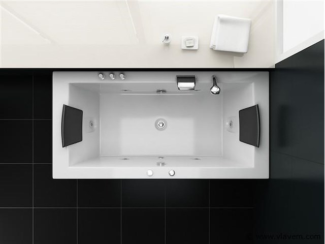 1 à 2 persoons whirlpool massagebad - half vrijstaand 183x90cm - afbeelding 12 van  16