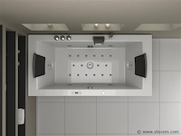 1 à 2 persoons whirlpool massagebad - half vrijstaand 183x90cm - afbeelding 15 van  16