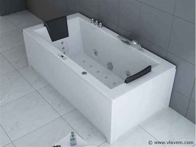 1 à 2 persoons whirlpool massagebad - half vrijstaand 183x90cm - afbeelding 16 van  16