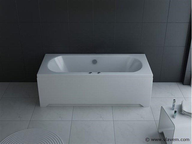 1 à 2 persoons whirlpool massagebad wit - linkse opstelling 170x75cm - afbeelding 1 van  3