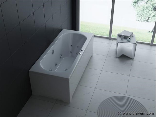 1 à 2 persoons whirlpool massagebad wit - linkse opstelling 170x75cm - afbeelding 2 van  3