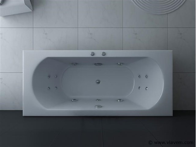 1 à 2 persoons whirlpool massagebad wit - linkse opstelling 170x75cm - afbeelding 3 van  3