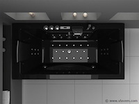 1 à 2 persoons whirlpool massagebad zwart - half vrijstaand 1800x900mm - afbeelding 2 van  3