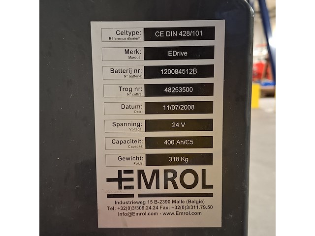 1 accu pakket voor heftruck pompkar overige machines , e drive, grijs / chroom, 2008 - afbeelding 8 van  11