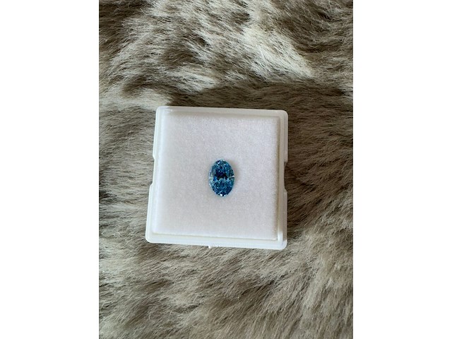 1= diamant, 2.009 karaat (gecertificeerd) , fancy vivid blue (lg584377897) - afbeelding 1 van  9