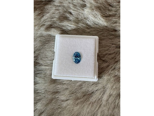 1= diamant, 2.009 karaat (gecertificeerd) , fancy vivid blue (lg584377897) - afbeelding 3 van  9