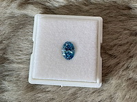 1= diamant, 2.009 karaat (gecertificeerd) , fancy vivid blue (lg584377897) - afbeelding 3 van  9