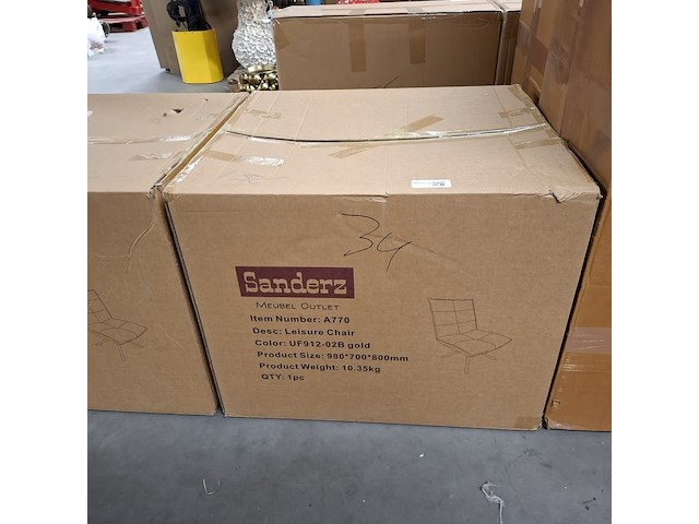 1 fauteuil, sanderz, gold - afbeelding 2 van  3