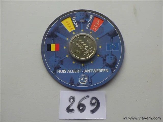 1 frank antwerpen kmr - overgang frank naar euro - afbeelding 1 van  3