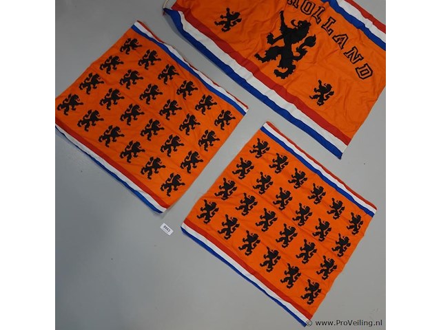 1 oranje vlag en 2 oranje sjaals - afbeelding 2 van  3