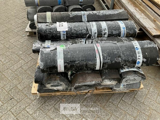1 pallet diverse rollen bitumineuze dakbedekking - afbeelding 2 van  2