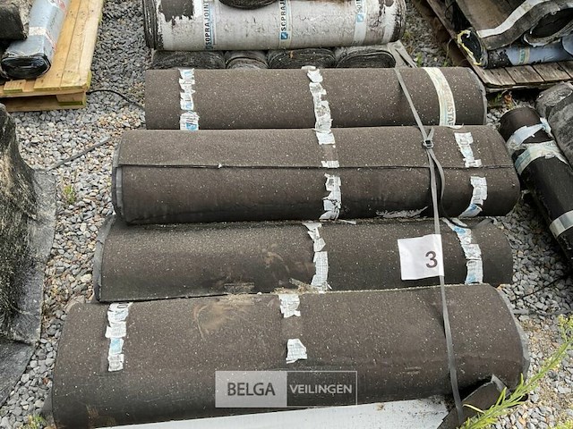 1 pallet diverse rollen bitumineuze dakbedekking - afbeelding 1 van  2