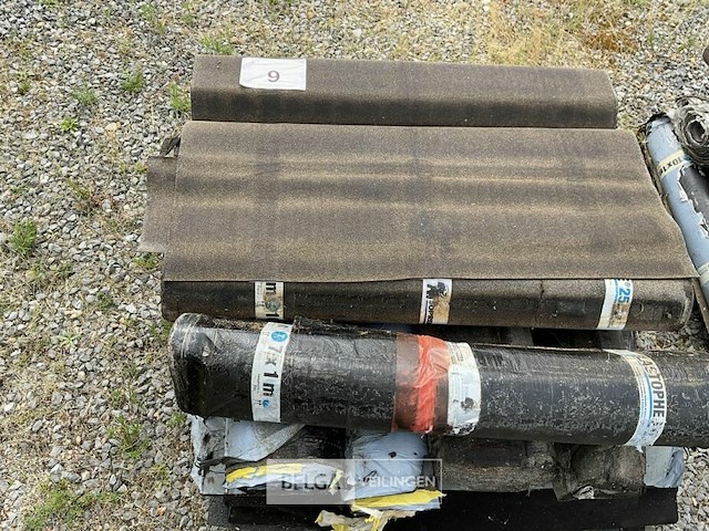 1 pallet diverse rollen bitumineuze dakbedekking - afbeelding 1 van  2