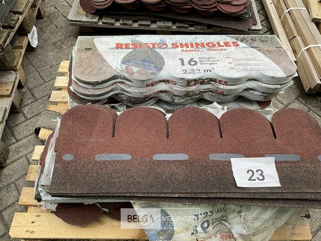 1 pallet diverse rollen bitumineuze dakbedekking - afbeelding 1 van  2