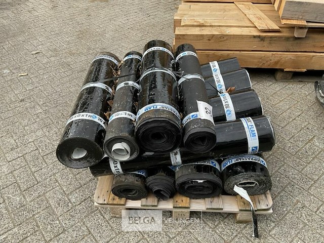 1 pallet diverse rollen bitumineuze dakbedekking - afbeelding 2 van  2