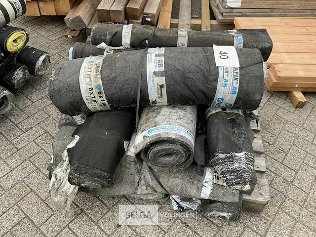 1 pallet diverse rollen bitumineuze dakbedekking - afbeelding 2 van  2