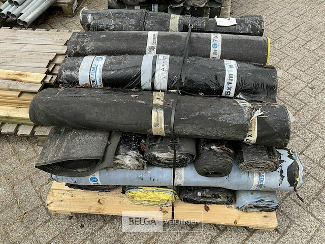 1 pallet diverse rollen bitumineuze dakbedekking - afbeelding 2 van  2