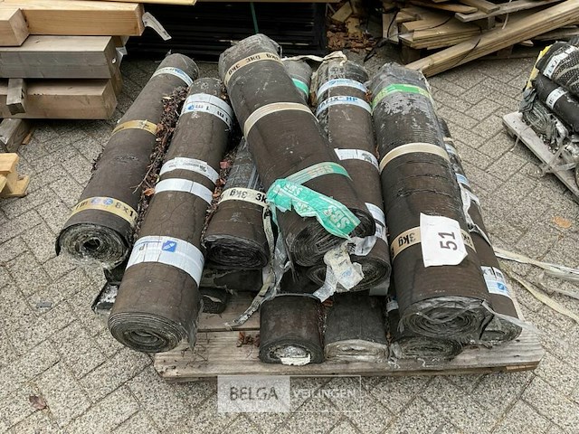 1 pallet diverse rollen bitumineuze dakbedekking - afbeelding 2 van  2