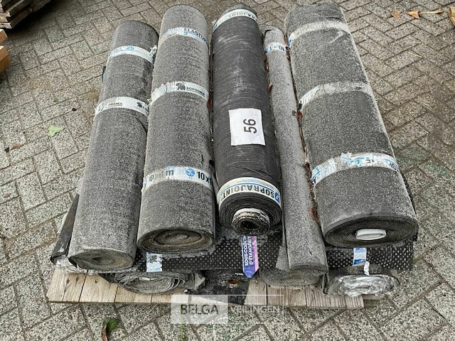 1 pallet diverse rollen bitumineuze dakbedekking - afbeelding 2 van  2
