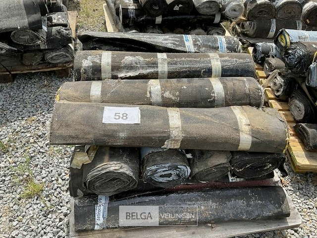 1 pallet diverse rollen bitumineuze dakbedekking - afbeelding 1 van  2