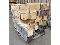 1 pallet eiken rest stukken 200 x 200 mm, ca 1m3 - afbeelding 2 van  5