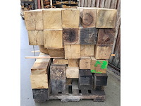 1 pallet eiken rest stukken 200 x 200 mm, ca 1m3 - afbeelding 3 van  5
