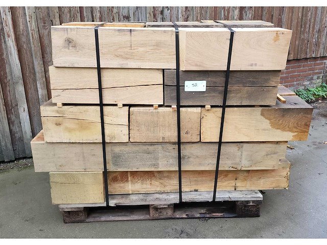 1 pallet eiken reststukken 200 x 200 mm, ca 1m3 - afbeelding 3 van  6