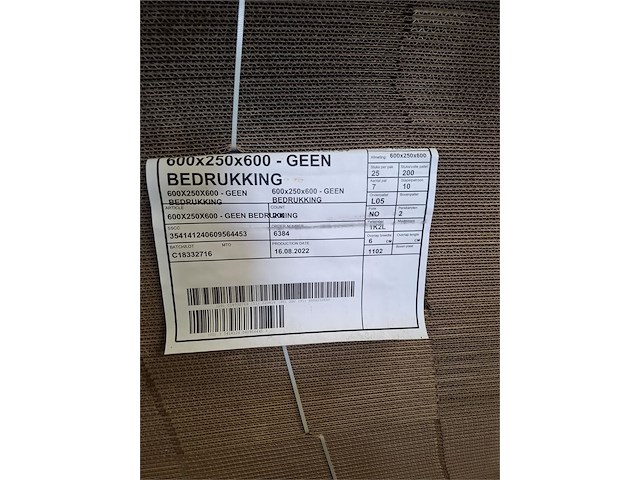 1 pallet kartonnen plooidozen 60x25x60 - afbeelding 2 van  2