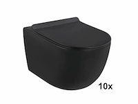 1 partij toiletten - mat zwart - super flush -...