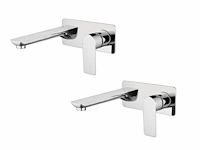 1 set inbouw muurkranen - chroom
