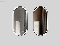 1 set led spiegels 120cm - mat zwart -...
