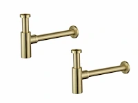 1 set sifons - geborsteld goud - messing