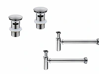 1 set sifons + afvoerpluggen - met overloop -...