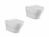 1 set toiletten - wit - tornado flush - hangend...