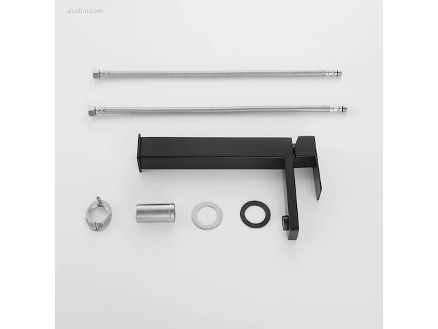 1 set wastafelkranen - mat zwart - afbeelding 2 van  3