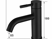 1 set wastafelkranen - mat zwart - afbeelding 3 van  3