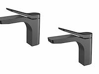 1 set wastafelkranen - polar grey