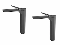 1 set wastafelkranen - polar grey