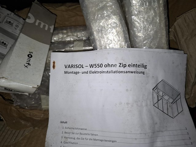 1 varisol zonneluifel voor serre - afbeelding 1 van  4