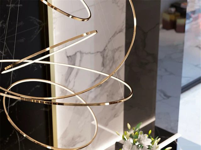 1 x aurora 512 design armatuur goud - afbeelding 4 van  9