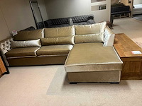 1 x erik kusters - chair lounge - sofa kleur zilver armleuning capitonneert 300 x 170 cm - afbeelding 3 van  3