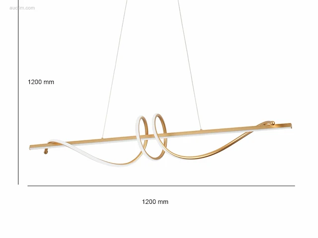 1 x flow led design armatuur goud - afbeelding 6 van  9