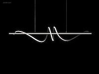 1 x flow led design armatuur zwart