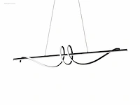 1 x flow led design armatuur zwart - afbeelding 2 van  8