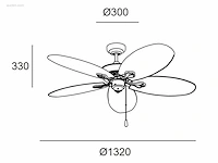 1 x forlight phuket plafond ventilator met... - afbeelding 6 van  9