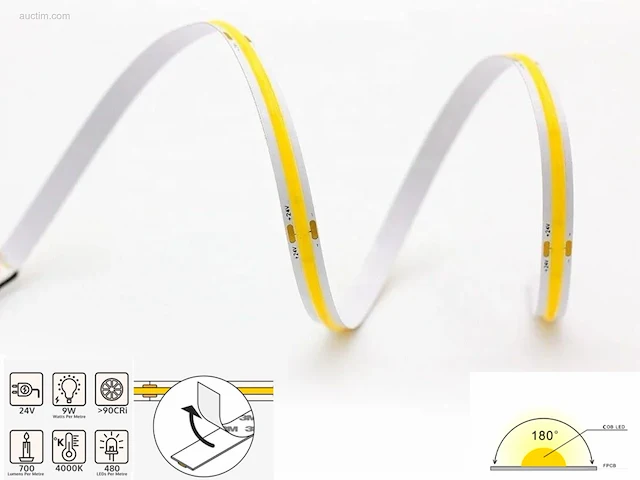 1 x g-tec professionele cob led strip rol, 50... - afbeelding 3 van  10