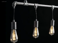 1 x industriële retro hanglamp 4 lichts - afbeelding 2 van  7