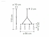 1 x industriële retro hanglamp 4 lichts - afbeelding 4 van  7