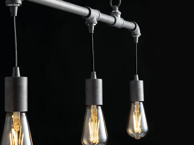 1 x industriële retro hanglamp 6 lichts - afbeelding 3 van  7