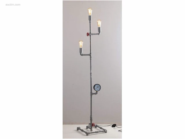 1 x industriële retro vloerlamp 3 lichts - afbeelding 5 van  8